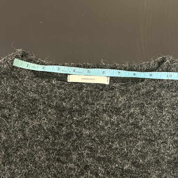 Black and gray Korean faux mohair sweater - Picture 8 of 8
